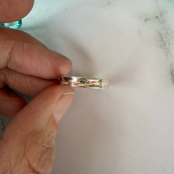 New Auth. Tiffany & Co. 1837 Concave Narrow Band Ring Sterling Silver size 5 - Picture 9 of 10